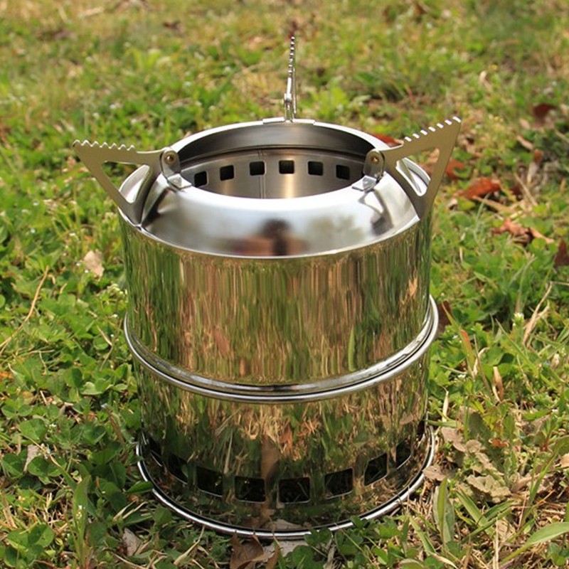 Mini Alcohol Stove for Camping Hiking Stainless Steel Campfire Stove