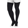 Juzo Soft 2002 Thigh-High 30-40mmhg Compression Open Toe Stocking, Black,