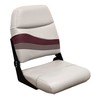 Wise BM1147-989 Premier Series Pontoon Folding Fishing Seat, Platinum/Wineberry/Manatee