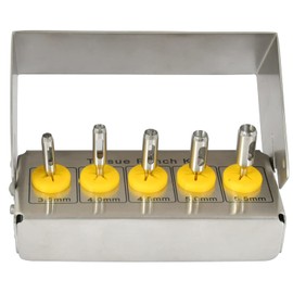 AAProTools Dental Tissue Punch Kit 5 Pcs Set Free Bur Holder DN-2328
