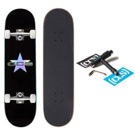 [CCS] 97 Star Skateboard Complete - Holographic/Black - 8.00"