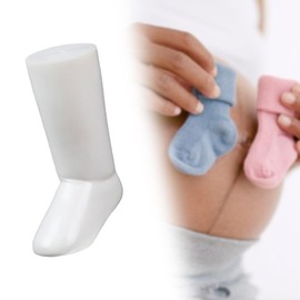 perfeclan Mannequin Foot Display for Kids Socks Shoe Display Shop Window Props Foot Model Stand Foot Shapes for Shops Commercial White