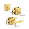 Tinewa Brushed Gold Keyed Alike Front/Exterior Door Lever with Single