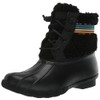 Sperry Mens Shoes Women's Saltwater Sherpa Rain Boot, Rainbow Black,