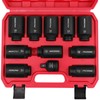 1/2 Drive Deep Impact Socket Set: 11-Piece Metric Size Wheel