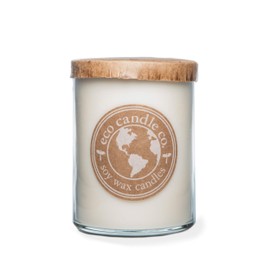 Eco Candle Co. Recycled Candle, Happily Ever After, 18 oz. Double Wick - Scents of Wedding Bouquets - 100% Soy Wax, No Lead, Kraft Paper Label & Lid, Hand Poured, Phthalate Free, Midwest Soybeans