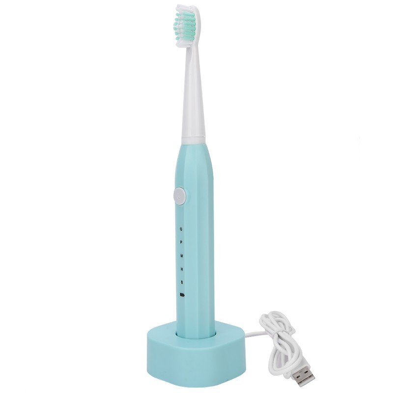 Electric Toothbrush Usb Rechargeable Adult Waterproof Ultrasonic AutomaticBlue