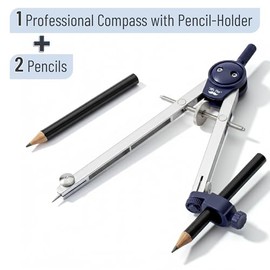 Mr. Pen - Compás para Geometría, Compás con Lápiz, Herramienta de Dibujo de Compás, Compás de Dibujo, Compás Matemático, Herramientas de Dibujo, Herra