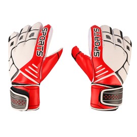 Football Soccer Goalkeeper Gloves Anti Slip Latex Soccer Goalie Gloves for Adults red Adult No.8