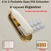 Pill Organiser Travel Pill Box Portable Medication Organizer 4 Compartments