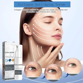 Collagen Anti Aging Serum Colageno + Vitamina C Para Eliminar Las Manchas Y Arrugas De La Cara Funciona