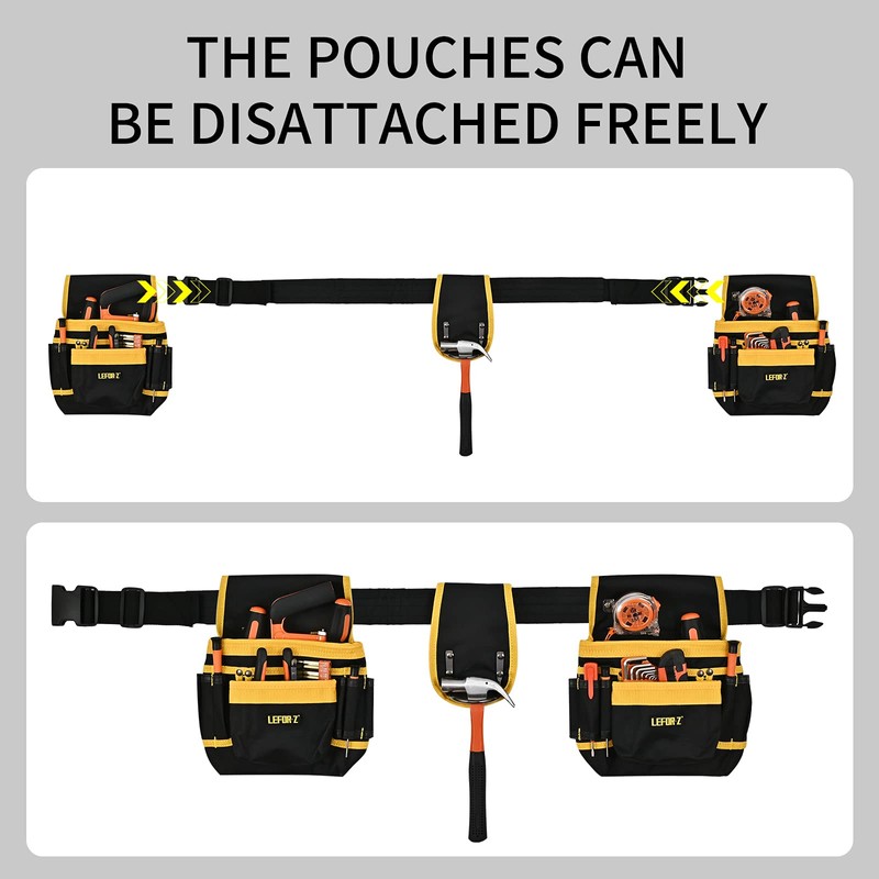 Tool Belts for Men,Heavy Duty Tool Belts with 26-Pockets,Adjustable and