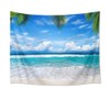 LB Natural Scenery Tapestry, Blue Sky and Sea, Beach Decor,