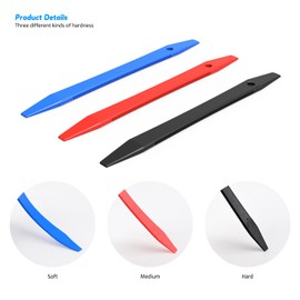 EHIDS Film Tool Set - 3 Pieces Micro Squeegee Set with 3 Different Hardness Levels for Car Tint Film, Furniture Film, Window Film, Window Tint Kit