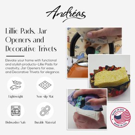 Andreas Silicone Jar Opener, GG Let It Snow – 6.25" Non-Slip Lid Gripper & Garlic Peeler, Dishwasher Safe, Multi-Use, Durable Silicone & Fabric, Made in the USA, JO-GGLV