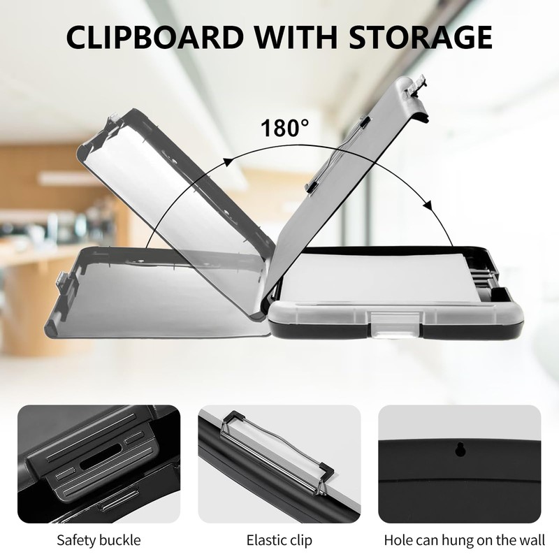 Clipboard with Storage High Capacity Plastic Nursing Clipboards with Pen