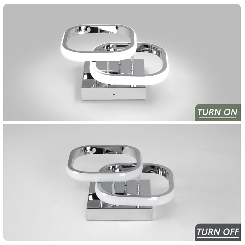 EIDISUNY LED Ceiling Light Modern Ceiling Lamp Silver Square Simple