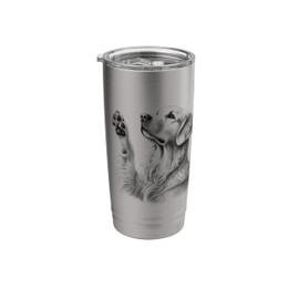 Golden Retriever Raising Paw Design For Men And Women Stainless Steel Insulated Tumbler