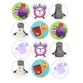 Handmade 12 Blues Clues edible paper, cupcake cookie toppers CHOOSE SIZE - 3 in