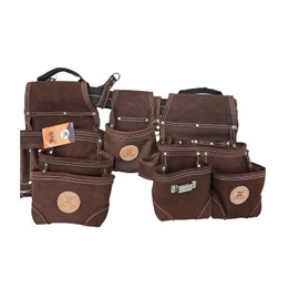 Zeluga Sued Leather Tool Belt, Bag, Carpenter, Construction, Framers, Handyman and Electrician Tool Bag Set (20-379)