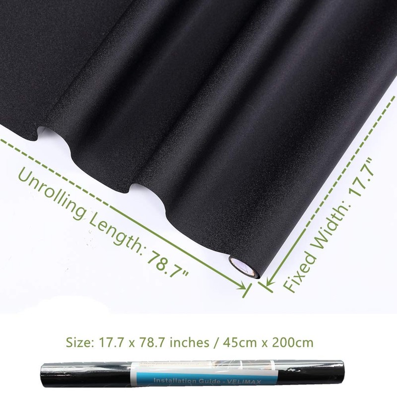 VELIMAX Static Cling Total Blackout Window Film Privacy Room Darkening