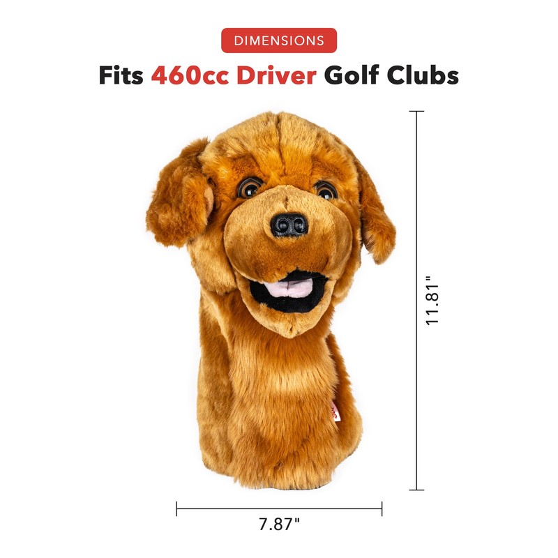 Daphne's Headcovers Golden Retriever Driver Headcover Premium Driver Headcovers Funny