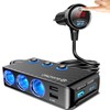 EUGIZMO Cigarette Lighter Adapter, 222W 3 Socket Car Cigarette Lighter