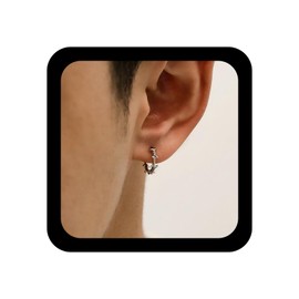 Xduargs Punk Thorn Circle Hoop Earrings Silver Twisted Thorn Earring Vintage Barbed Wire Earrings Minimalist Branch Barb Hoop Stud Earring Jewelry for Women