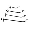 4" Black Metal Pegboard Hooks - 100 Pack