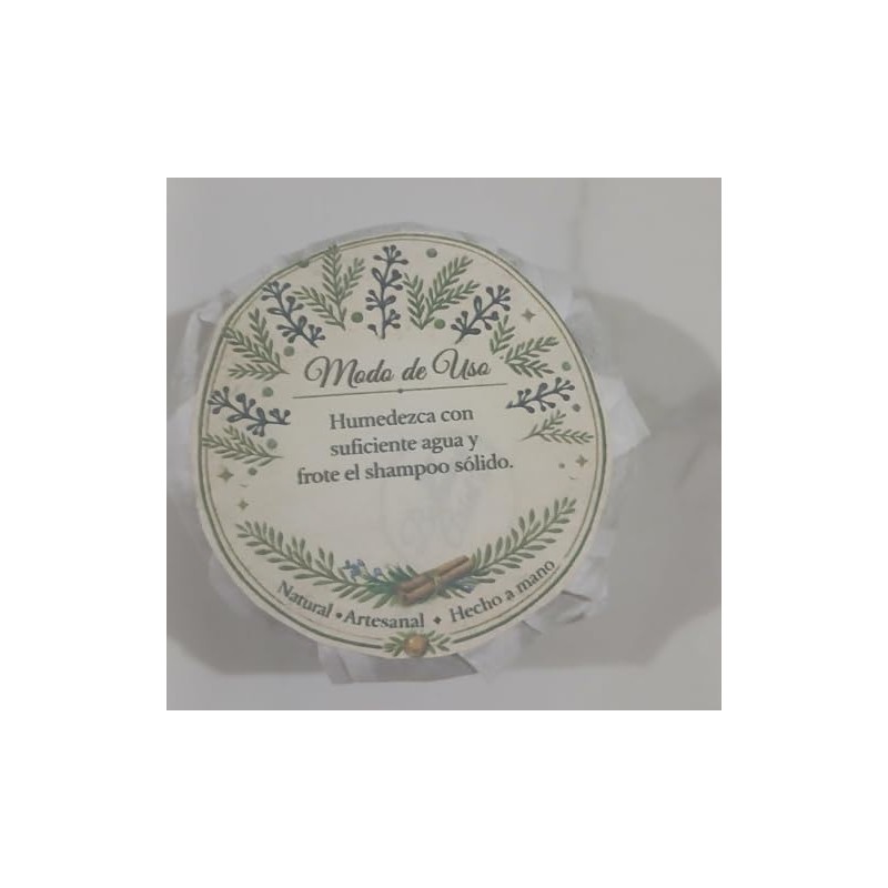 Shampoo Solido Artesanal de Romero y Canela 100 gr
