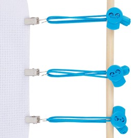 DELORIGIN Set of 10 Stretch Clips for Cross Stitch, Blue Cross Stitch Side Clips, Embroidery for Beginners, Cross Stitch Side Clip, Embroidery Hoop, Tension Frame for Roller Frame, Crafts, Cross