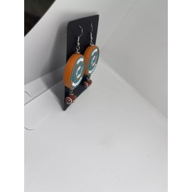 Miami Dolphins Earrings Double Sided