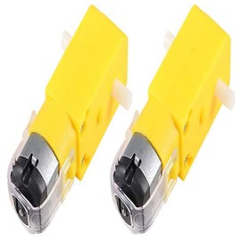 2PCS DC Electric Motor 3V-6V Dual Shaft Geared TT Motor Magnetic Gearbox Engine, for Arduino Smart Car Robot (I Shape 1:48 Reduction Ratio)