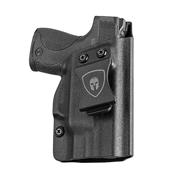 IWB KYDEX Holster Fit: S&W M&P Shield 9 with CT Laser Pistol Only, M&P Shield 9mm Holster with Integrated Crimson Trace Laser Holster, Inside Waistband Concealed Carry, Adj. Cant&Retention, Right Hand