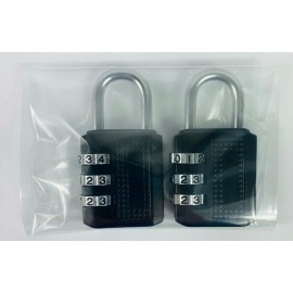 Unbranded Padlock with 3 Digit Combination  Outdoor Weatherproof Combination Lock Set of 2
