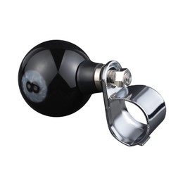 Lunsom Steering Wheel Spinner Knob, Suicide Spinner Power Knob Billiards Ball Handle Turning Driving Booster Interior Car Accessories,Black