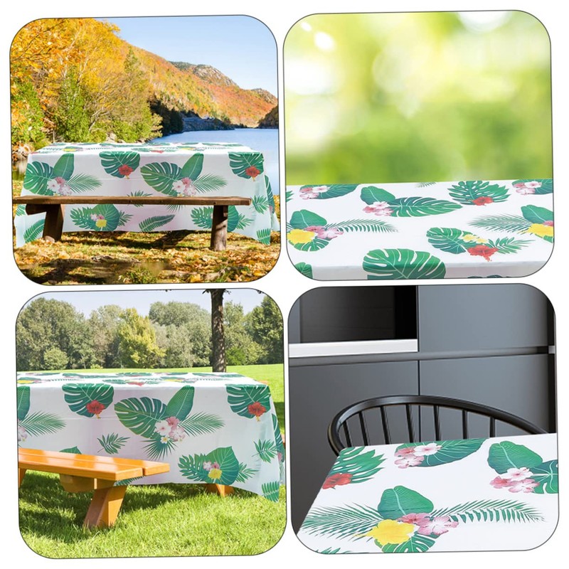 Mikinona Tropical Palm Leaf Tablecloth Hawaiian Tablecloths Decorative Patterns