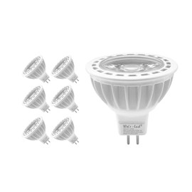 wei's-l.e.d 8W MR16 GU5.3 Led Bulbs, High Power, 800 Lumens, 38 Degree, Replace 85W Halogen Equivalent, 12V Low Voltage, Dimmable! 6 Pack. 2700K or 5000K, Warm White or Daylight (5000K Daylight)