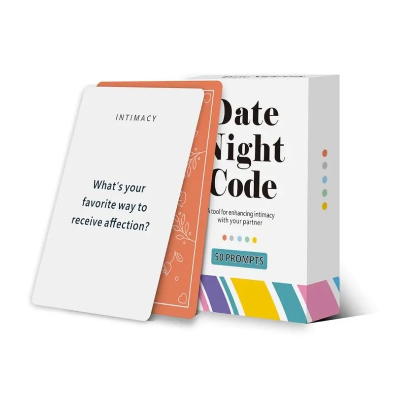 Game for Couples Date Night Code Card Game, 50 Questions
