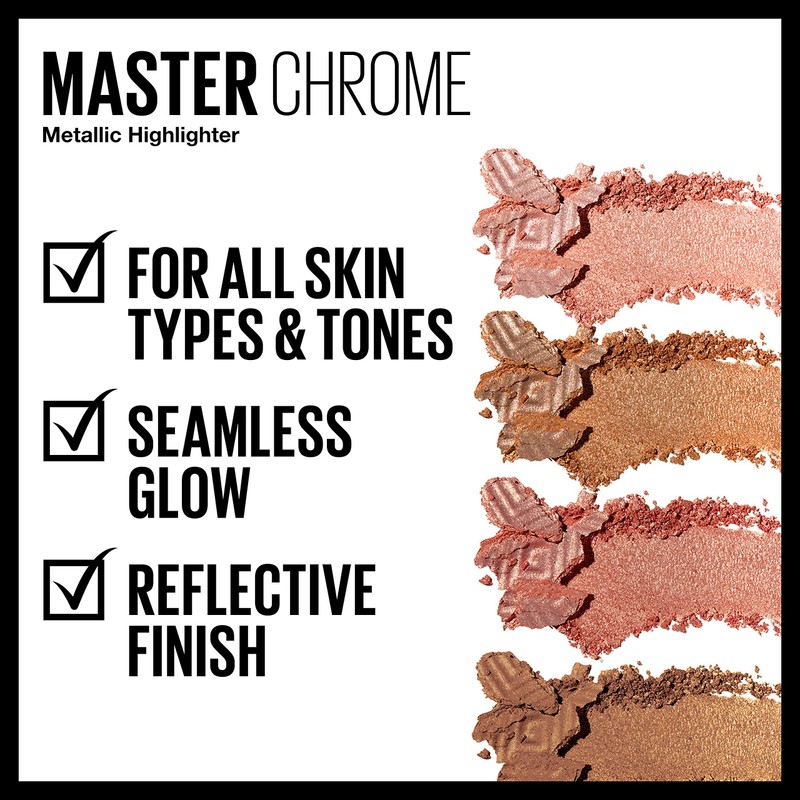 Maybelline New York Facestudio Master Chrome Metallic Highlighter Makeup, Molten