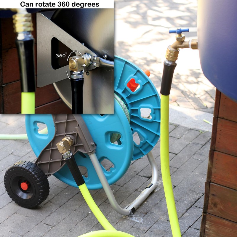 SIGURANTA Garden Hose Swivel Elbow Connector - 90 Degree Right