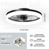 lucilynx 19.7 inch Low Profile Ceiling Fan with Lights and