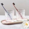 CAZAGA Glass Toothbrush Holders for Bathrooms, 12 oz Clear Tooth