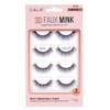 CALA - "3D Fauk Mink" pestañas postizas multidimensionales y ligeras (4 pares de pestañas, Bossy)