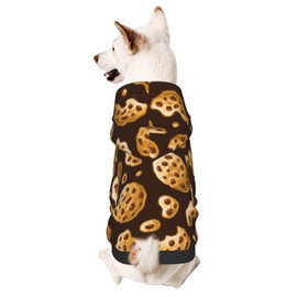 Food of Cookie Pattern Dog Hoodies Pet Costume Clothes Winter Hoodies Sweaters for Small Dogs Medium