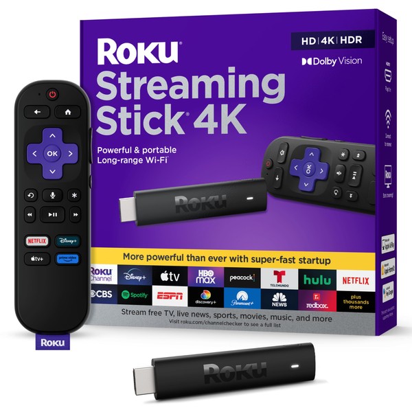 Roku Streaming Stick 4K - HDR & Dolby Vision Roku
