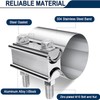 Butt Joint Exhaust Clamp, Stainless Steel Muffler Pipe Clamp Band