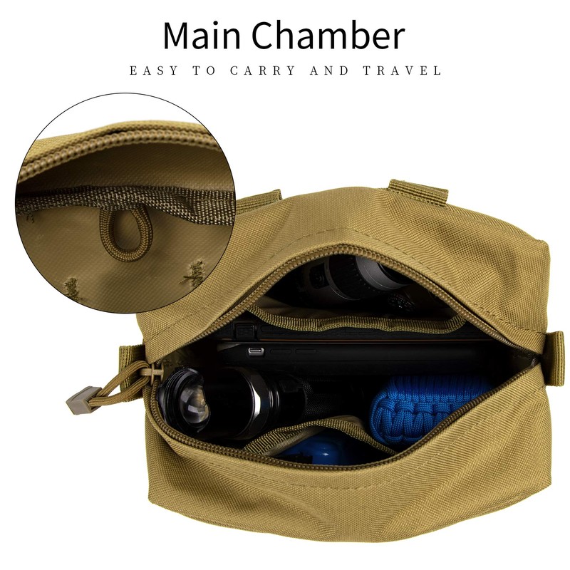 IronSeals MOLLE Pouch, 2 Pack Multi-Purpose Tactical Compact Water-Resistant Utility