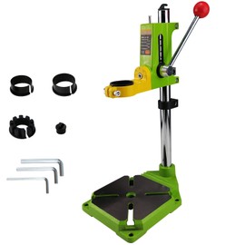 AeKeatDa Floor Drill Press Stand for Hand Drill, 90 Degree Rotating Adjustable Universal Bench Clamp Drill Holder Drill Press Adapter Workbench Repair Tool for Benchtop Repair