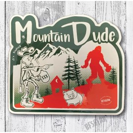 Bigfoot Mountain Dude Funny Cryptid Sticker